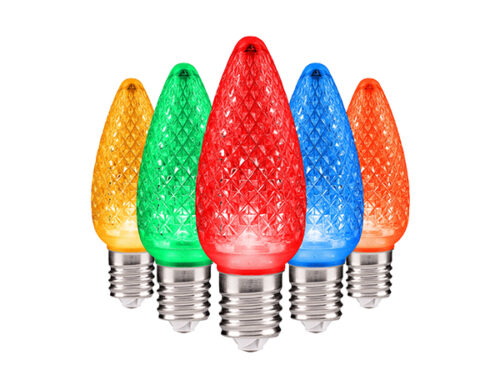 LED C9 Mulit-Color ROYGB Bulbs (25 Pack)