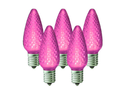LED C9 Pink Bulbs (25 Pack)