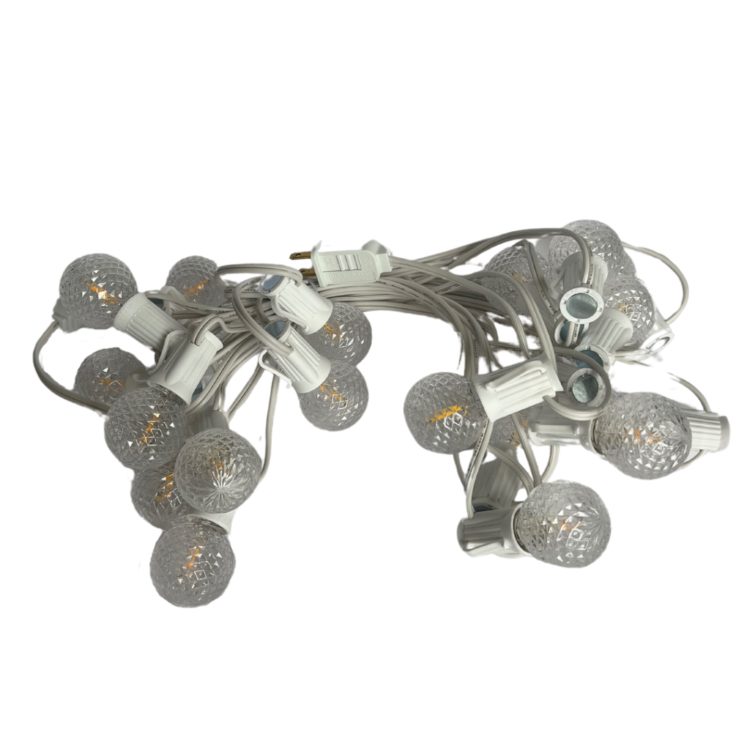 G40 Black/White Magnetic Patio Light Strands 25' to 100' (15" spacing) - Image 7